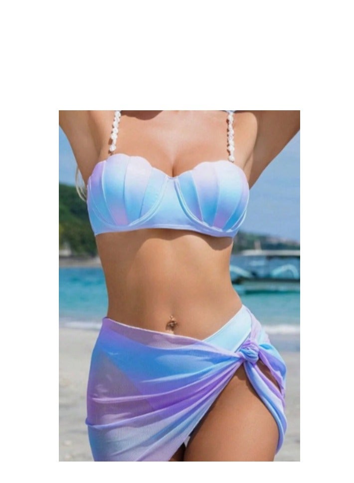 Elegant and Stylish 3-Piece Swimwear Set – Multicolor, Modern, Secure, and Comfortable Design for Beach and Summer Use - Image 1